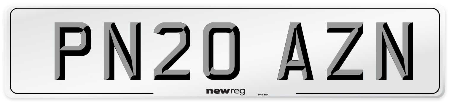 PN20 AZN Number Plate from New Reg